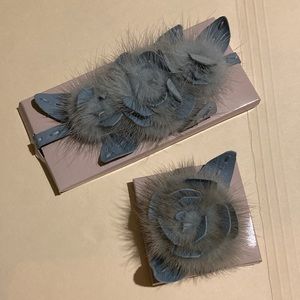 head/wrist-band blue Rose 2pc Accessory Set